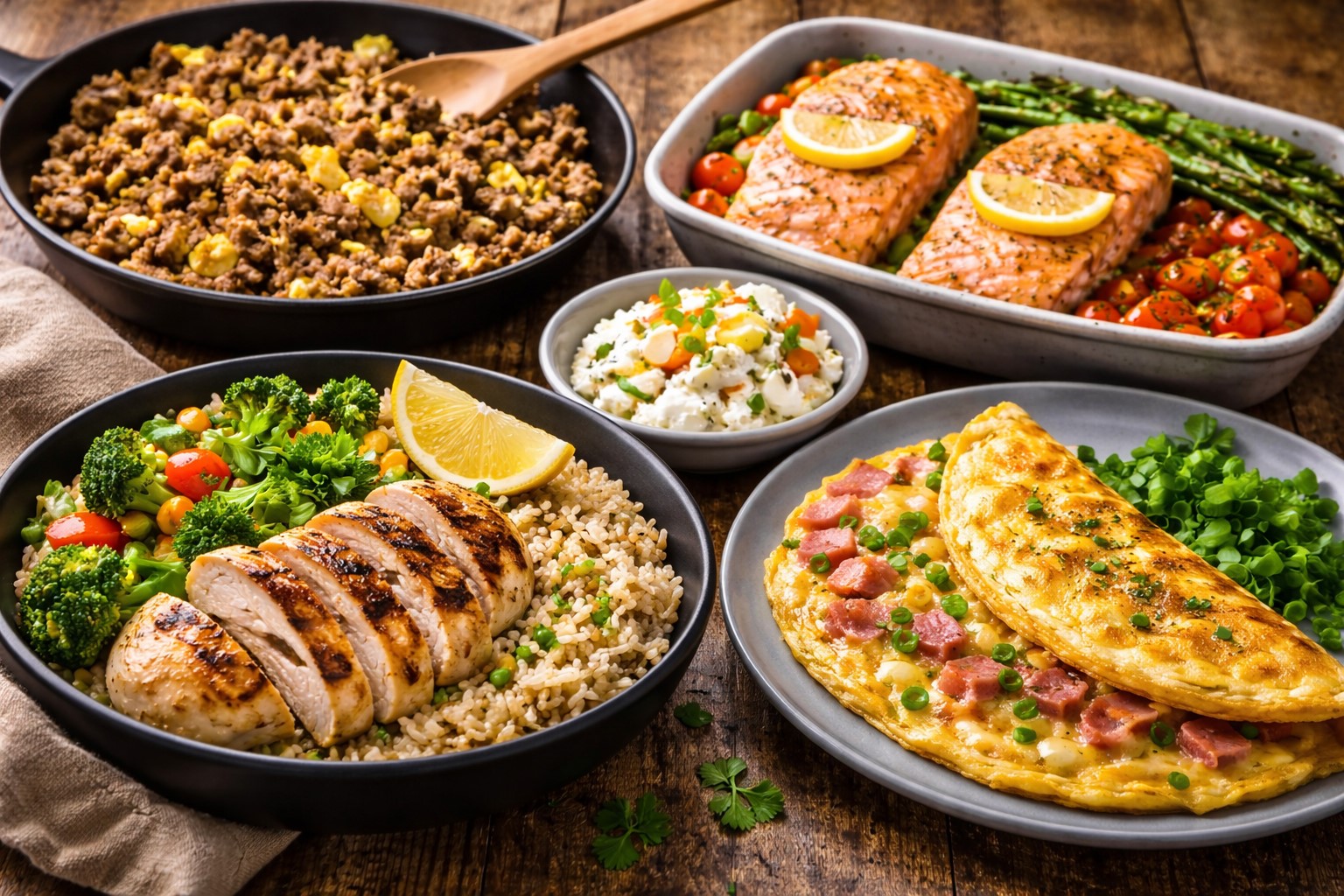 Proteinrike middager med få ingredienser