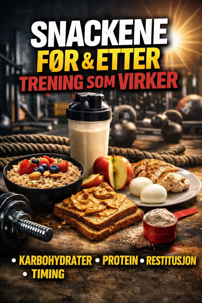 snacks før og etter trening
